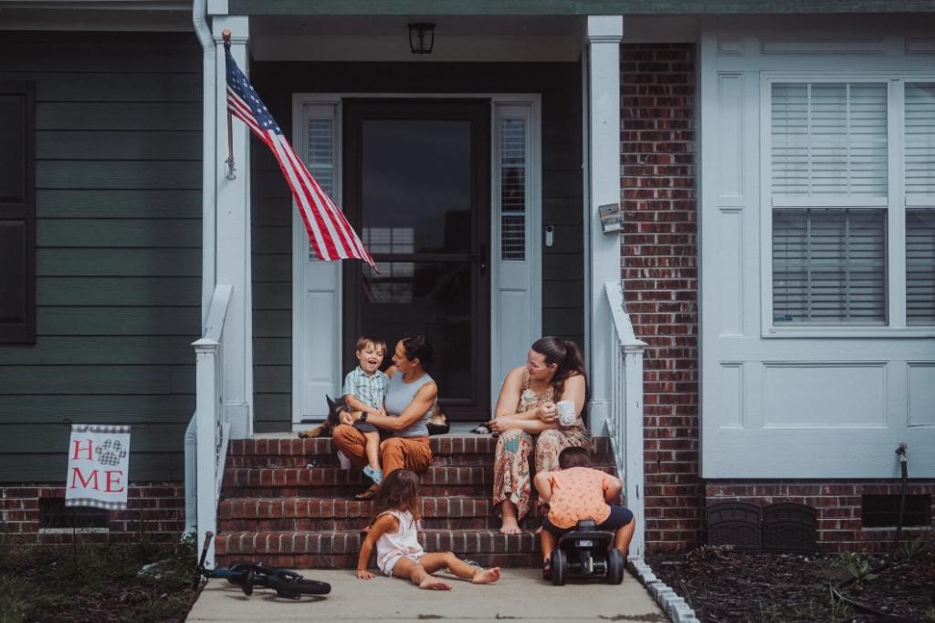 Family receiving housing support
